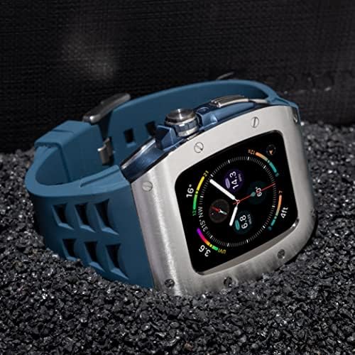 ערכת Mod Mod Mod Mod Mod של Azanu עבור Apple Watch Case 8 45 ממ 44 ממ מסגרת מתכתית מסגרת מתכתית רצועת החלפת צמיד עבור iwatch 8 7 6 5