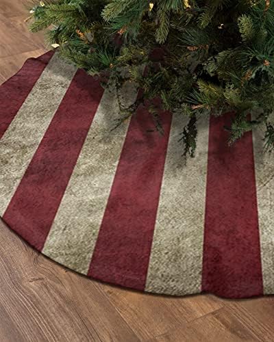 48 עץ חג המולד חצאית לחג קישוטי מסיבות חג וינטג 'אומה אמריקאית דגל חג המולד קישוטי עץ