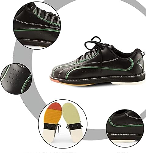 Gemeci Mens נשים נעלי באולינג נעלי נעלי ספורט קלאסיות מיקרופייבר חומר עור סינטטי נושם נעלי נעליים מזדמנים נוחות עבור באולינגים יד ימניים