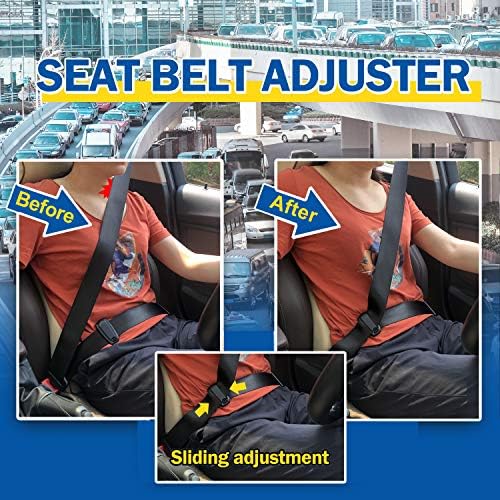 שמאי חגורת בטיחות של חגורת בטיחות, קליפ חגורת בטיחות כתף אוניברסלית וחגורת צוואר מתמלאת קליפ נעילה, 4 חתיכות