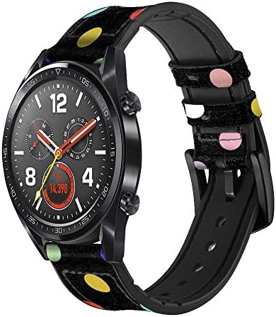 CA0816 צבעוני פולקה דוט עור רצועת רצועת שעון חכמה לשעון WRISTWatch SmartWatch גודל שעון חכם