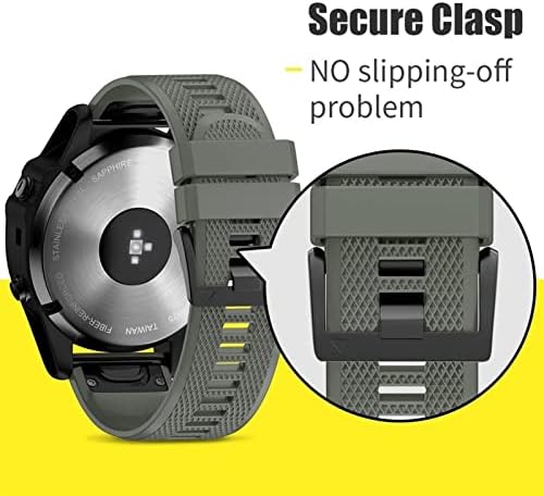 Bneguv Sport Silicone Watchband רצועת כף היד עבור Garmin Fenix ​​7 7x 6x 6 Pro 5x 5 Plus 3HR 22 26 ממ EasyFit מהיר שחרור מהיר