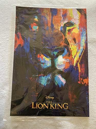 מלך האריות של דיסני 13 x19 פוסטר פרומו מקורי גרסה מיוחדת 2019 ביונסה דונלד גלובר