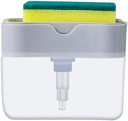 מתקן סבון מפלסטיק שכבה כפולה מטבח 2 קופסת ספוג 1 עם מחזיק ספוג סבון ספוג ספוג.