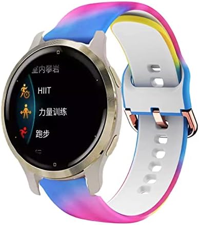 אנקנג 18 ממ החלפת סיליקון רצועת רצועת שעונים חכמה עבור Ticwatch C2 עבור Garmin Active S Watch Watch אביזרי צמיד