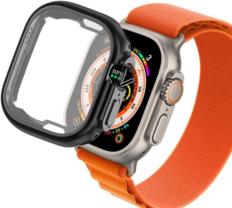 Founcy 360 עטיפה ברורה רכה ומלאה עבור Apple Watch Ultra Case 49 ממ מגן מסך TPU מגן חכם שעון חכם עבור אביזרי IWatch Serie 49 ממ