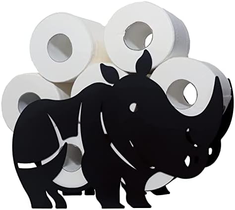 Weiyujj נייר טואלט מחזיק גליל שחור, מחזיק נייר טואלט חמוד חמוד, בודד, מארגן נייר טואלט קיר למשרד בית אמבטיה, אביזרי אמבטיה