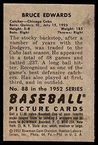 1952 Bowman 88 Bruce Edwards Chicago Cubs Ex Cubs