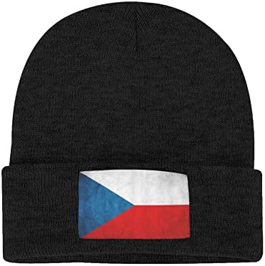 מוקסון צ ' כיה רטרו דגל לסרוג כפת חורף כובעי עבור גברים ונשים סרוג באזיקים גולגולת כובע אקריליק יומי כפת כובע