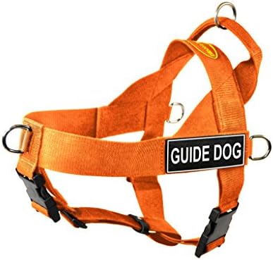 דין וטיילר DT אוניברסלי ללא רתמת כלבים משיכה עם טלאי כלבים מדריך, תפוז, קטן