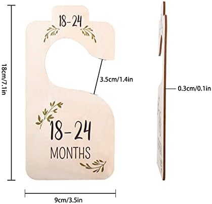 סט נאנו של 8 מחיצות ארונות לתינוקות-מחיצות בגדי תינוקות דו צדדיות מעץ יפה לארון-מארגני ארונות לתינוקות מחיצות ארונות תלויות מיילוד עד 24 חודשים לעיצוב משתלה