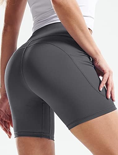 מכנסי יוגה קצרים של קדמוס מותניים גבוהים לנשים בתחושת עירום אימון המריצה מכנסי אופנוען
