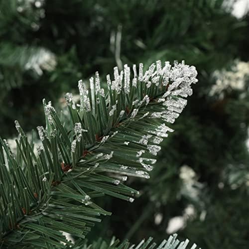 vidaxl עץ חג מולד מלאכותי עם נוריות LED וקונוסים אורנים עץ חג המולד עץ קישוט קישוט עונתי תצוגה תפאורה משרדית ביתית 82.7