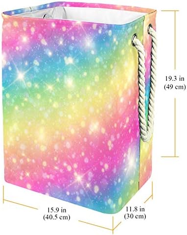 יוניסי גלקסי קשת שמיים דפוס גדול אחסון סל מתקפל כביסת עבור משתלת סל וילדים חדר