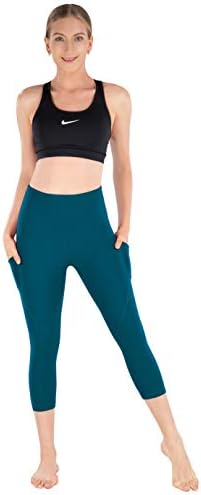 חותלות יוגה של אפידו נשים: מכנסי יוגה של בקרת בטן מותניים גבוהה עם 2 כיסים אימון מכנסי כושר מכנסיים