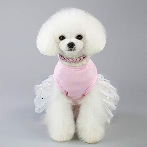 שמלת כלבים לילדה קטנה כלב בגדים לבגדי חג המולד תלבושות חיות מחמד חמודות תחרה לחתול שמלות רשת טוטו