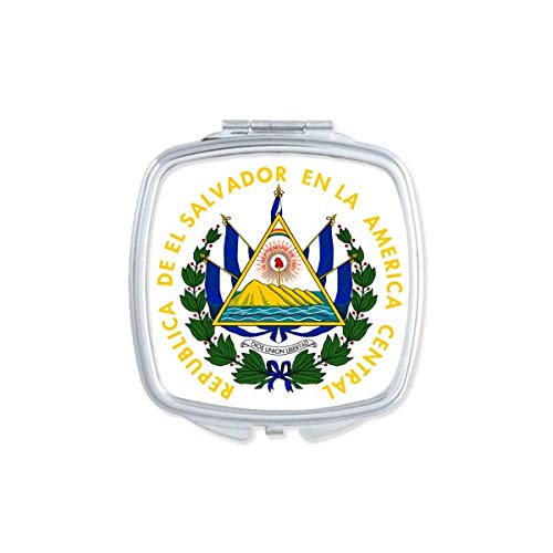 סן סלבדור אל סלבדור לאומי סמל מראה נייד קומפקטי כיס איפור כפול צדדי זכוכית