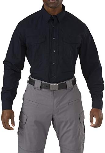 5.11 חולצת שרוול ארוך של סטריקה טקטי, בד מתיחה של Flex-TAC, גימור טפלון, סגנון 72399
