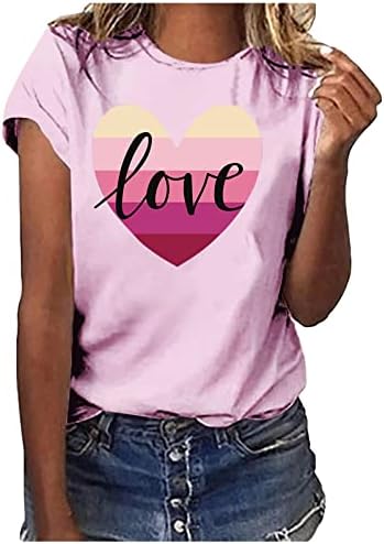 נשים של אופנה חולצות ליום האהבה נמר גמדים לב מודפס חולצות טרנדי ג ' וניורס פטיט טוניקת חולצה חולצה