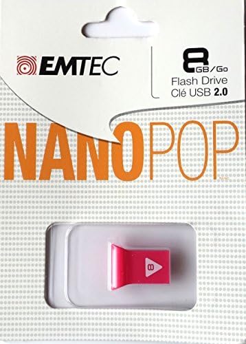 EMTEC NANO POP 8 GB כונן הבזק, ורוד
