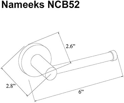 מחזיק נייר טואלט NAMEEKS NCB52, גודל אחד, שחור