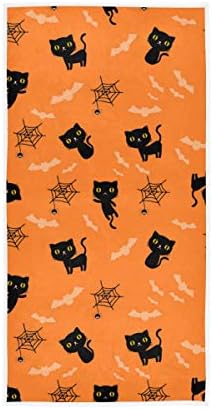 N/ A מגבות ידיים סופגות - עטלף חתול ליל כל הקדושים עכביש מגבות קטנות רכות מגבות כושר דקורטיביות לחדר אמבטיה, מטבח, נסיעות, אימון