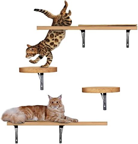 חדש רויצ ' נג חתול פעילות קיר מדפים,עם סיסל כרית-סיסל משטח עבור חתול מגרד ומנוחה, קל & מגבר; מאובטח קיר הר,ניטראלי סגנון לחתולים