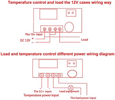 DWEII 5PCS DC12V W1209WK בקר טמפרטורה בקר תרמוסטט דיגיטלי לתכנות ℃/℉ -50-110 ° C מודול בקרת טמפ מודול תצוגה כחול אדום עם חיישן NTC 30 סמ