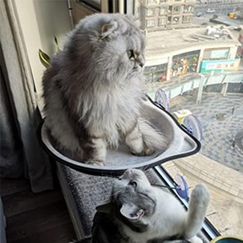 גקאטה חתול חלון מוט חתול חלון ערסל עבור מקורה חתול חתול חלון מיטת חתול מיטה עבור מקורה חתול חלון סט עבור חתול עם שני מצבים של שימוש וקל להתקנה